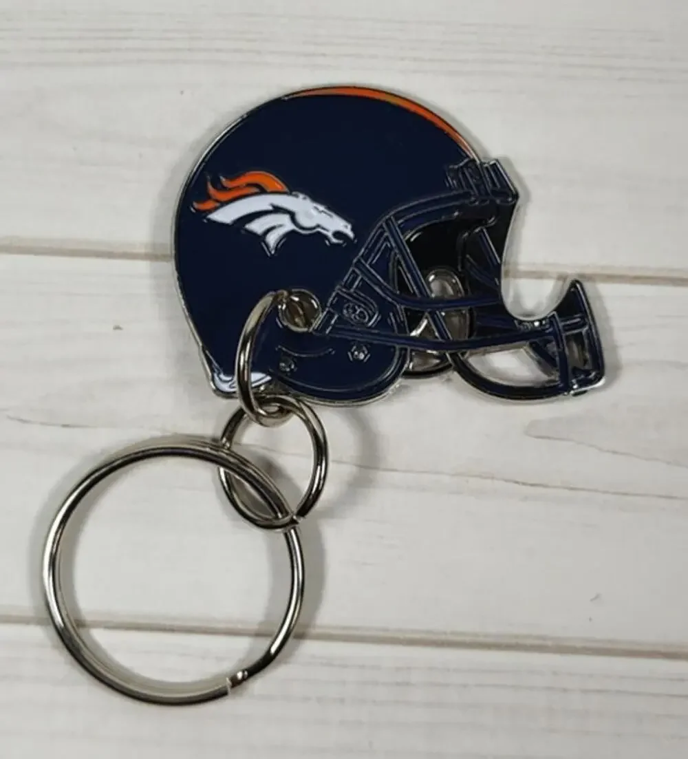 NFL Denver Broncos CenturyLink Helmet Keychain, Key Ring, Backpack, Zipper Pull
